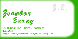 zsombor berey business card